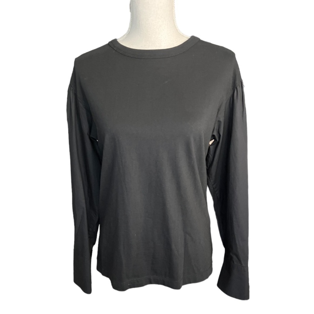 Kuho Plus Black Belted Long Sleeve blouse